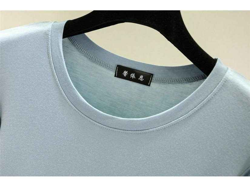 Damski jesienny zestaw piżamowy z bawełny modalnej – bluzka z długim rękawem i spodnie z szerokimi nogawkami