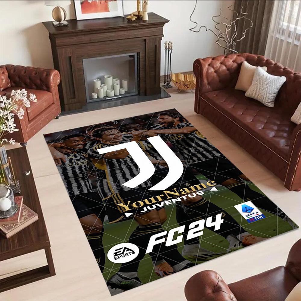 Juventus Customizable Name Carpet Design for Dormitory Kitchen Study room Foyer Anti-slip Rug Office home decor Birthday/Christmas Gift