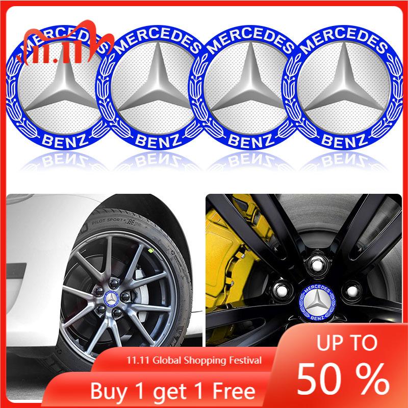 FA024PCS 56mm Auto Wheel Center Hub Tyre Vehicles Stickers For Mercedes Benz C350 C180 C200 C250 C300 C Class W204 W108 W124 W126 UDHW1