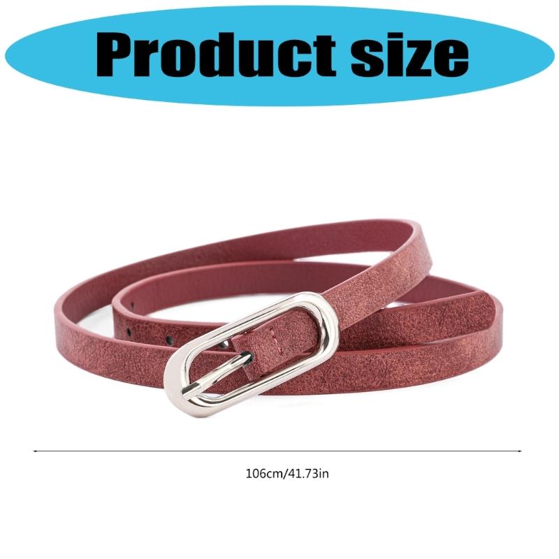 Slim Adjustable PU Waist Belt For Women Stylish Waistband Accessory Classical Black Elegant Fashion Design