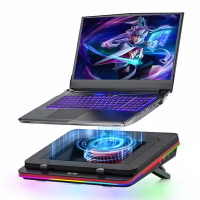 IETS GT500 Chladicí podložka pod notebook Chladicí ventilátor s výkonným turbo ventilátorem Chladicí stojan Rychlé chlazení Těsnicí pěna pro herní notebooky s 3portovým USB hubem a 7