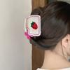 Sweet Cartoon Hair Claw Cute Acetic Acid Shark Clip Kawaii Strawberry Grab Clamps  Travel