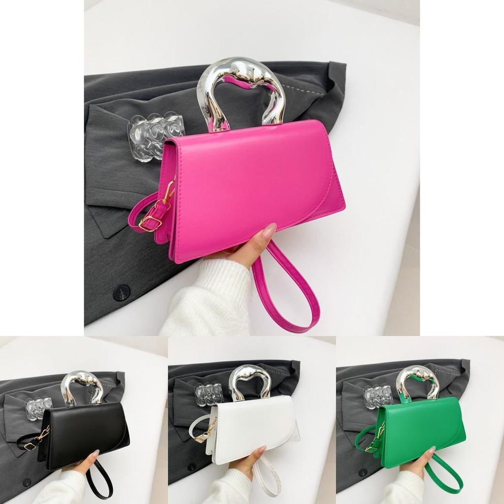 Chic French Style Pu Handbag For Women With Elegant Simple Design And Fresh Colors