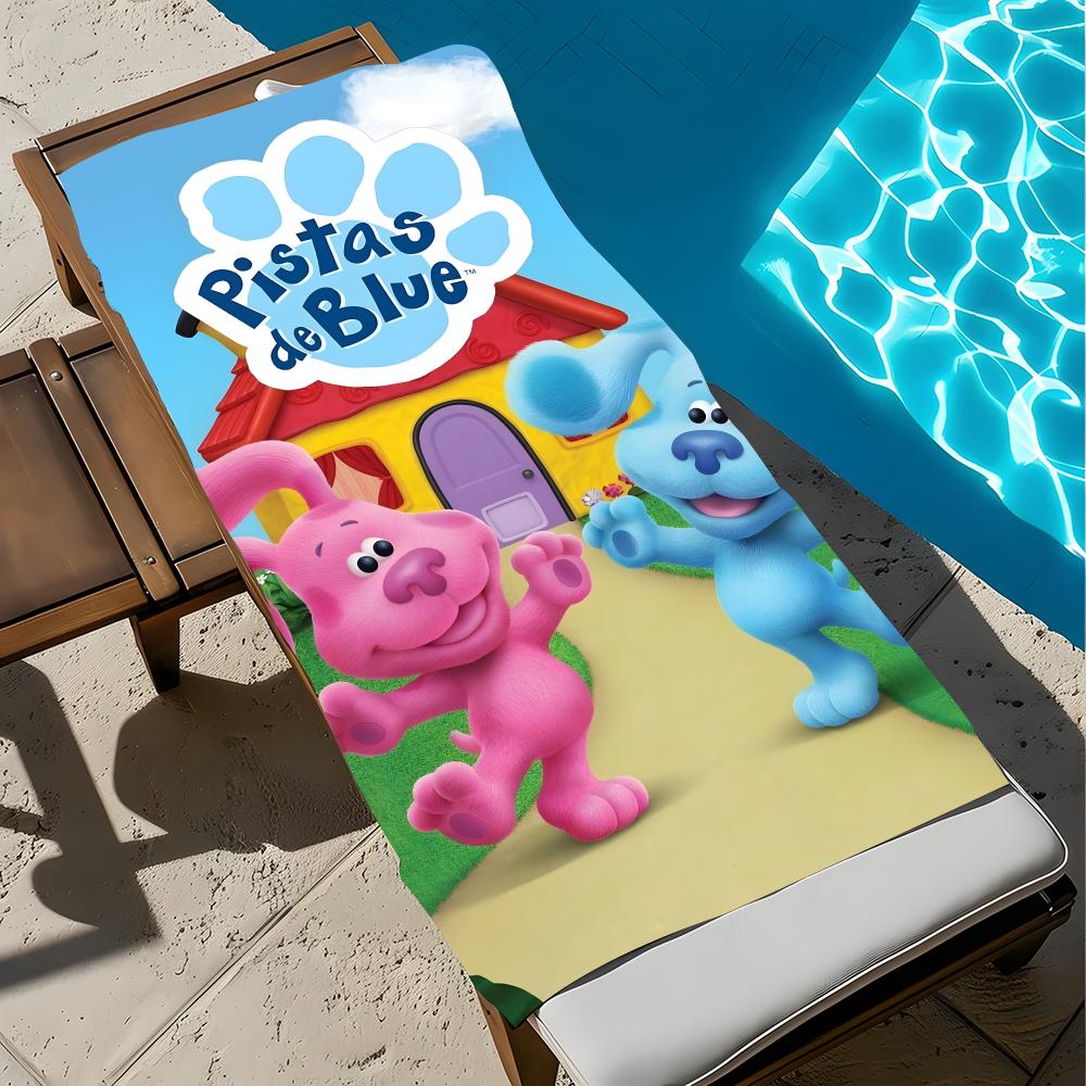 Zeichentrickfilm Blue's Clues & You! Handtuch Handtuch Weich Pool Geschenk Für Reise Fitnessstudio Dusche Kühl Camping Schnelltrocknend Sport Großes Strandtuch