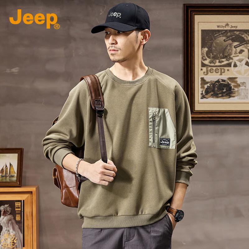 

JEEP Men s Casual Loose Fit Long Sleeve Sweatshirt 2XL