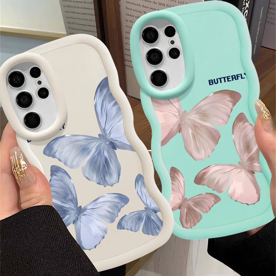 Case for Samsung Galaxy S20 FE S21 A25 A26 S24 S23 Plus S22 Ultra S25 Soft Phone Cover A35 A36 A54 A55 A24 A34 Printed Butterfly