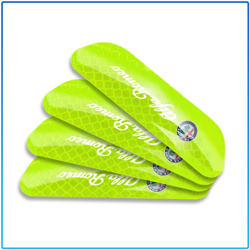 Per Alfa Romeo 159 147 156 166 Giulietta Giulia Mito Stelvio Brera Spider 4 PZ/set Adesivi Strisce Riflettenti di Sicurezza per Auto