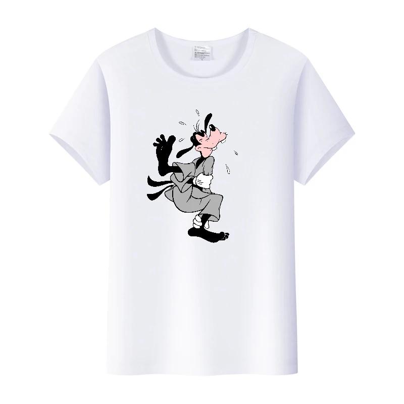 Fashion Cartoon Goofy Goof Clothes Oversized T-shirt Summer White Tees 90S Tops Harajuku Blouses Tshirt Unisex