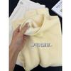 Soft waxy semi-turtleneck sweater women's spring slim-fit pullover knitted inside with integrated thick velvet bottoming shirt, top tide