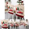 Santa Elegant Forest Christmas Chair Cover Set For Cars And Home Furniture Design