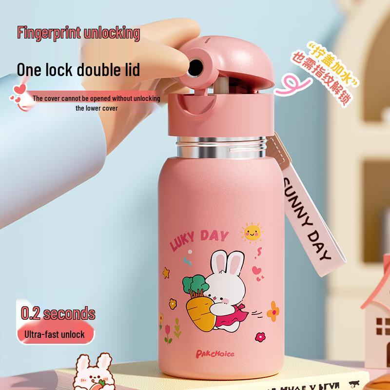 PAKCHOICE Kids Smart Fingerprint Insulated Straw Cup