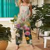 Womens Casual Overalls Jumpsuits Adjustable Straps Sleeveless Bohemian Comfy Rompers With Pocket