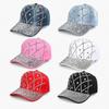 Rhinestone Decorated Sun Protection Hat Adjustable Duck Tongue Hat Fashion Baseball Cap  Unisex