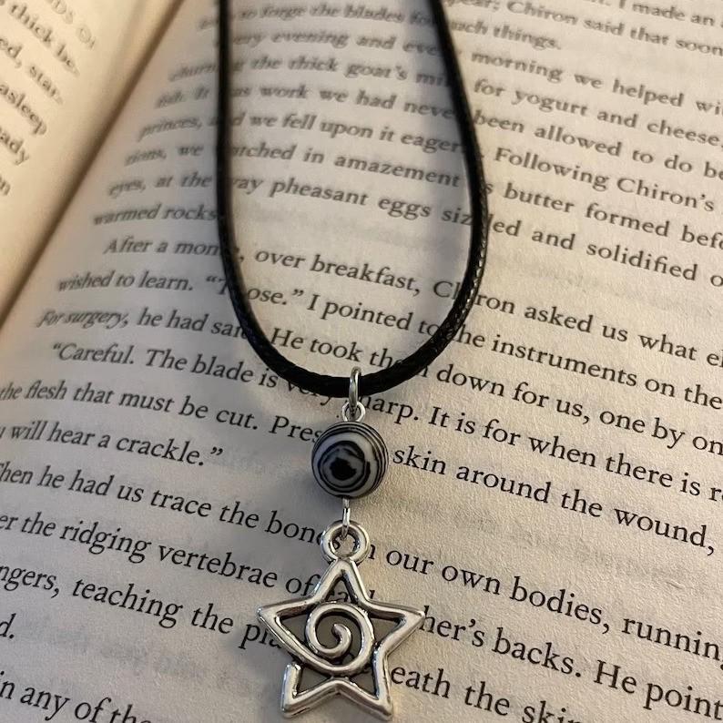 Sweet Cool Star Swirl Necklace with Tassel - Simple Spiral Pattern