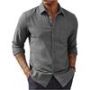 Men Long Sleeve Button Down Shirt Classic Fit Spread Collar Chest Pocket Suitable for Business Casual Wear