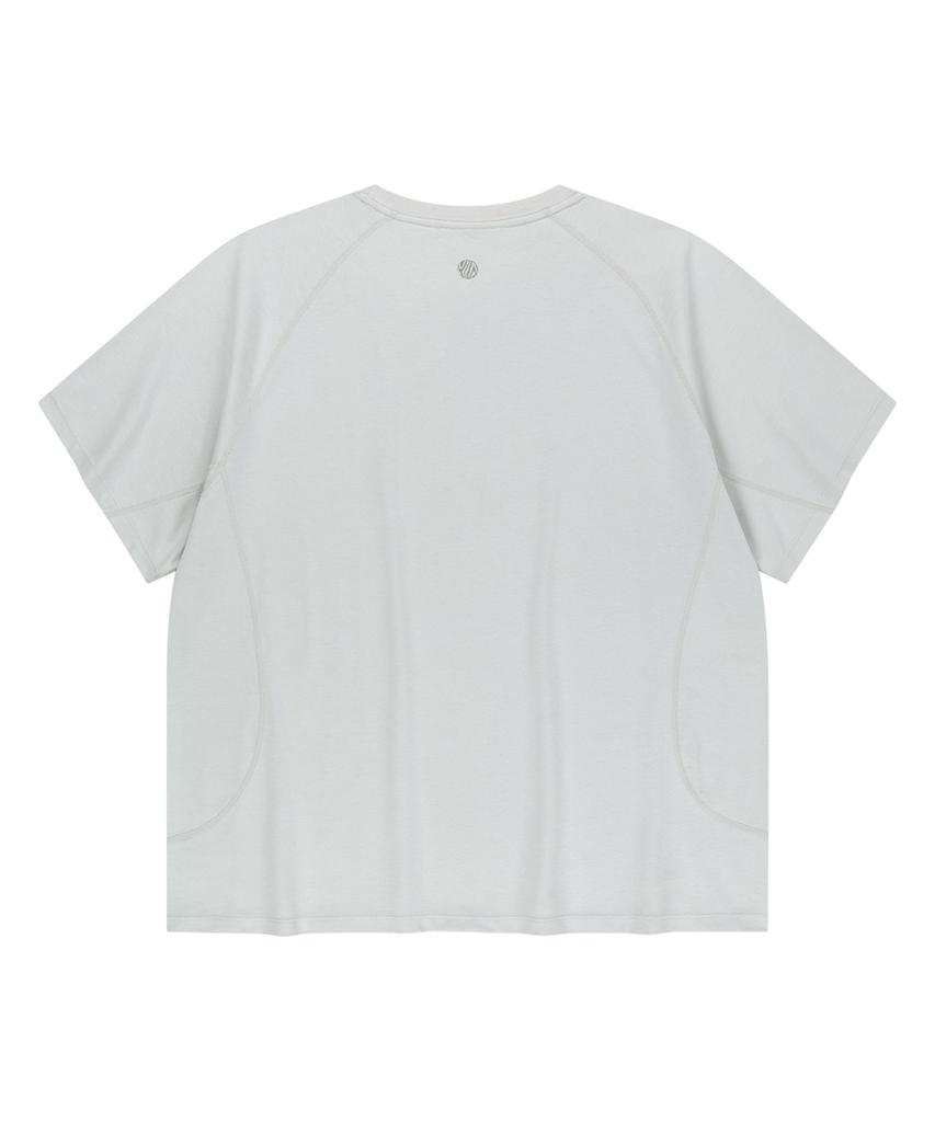OFFGRID Breezex Aerocool Cutout Short Sleeve T-Shirt - Light Gray