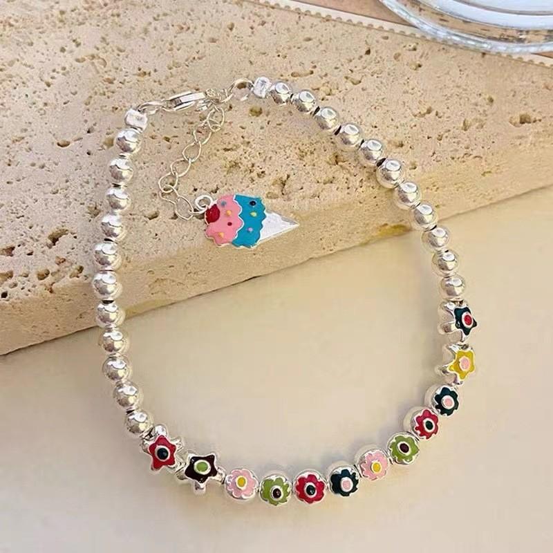 Elegant Geometric Flower Bracelet For Women Sweet Fresh Style 2024 Summer
