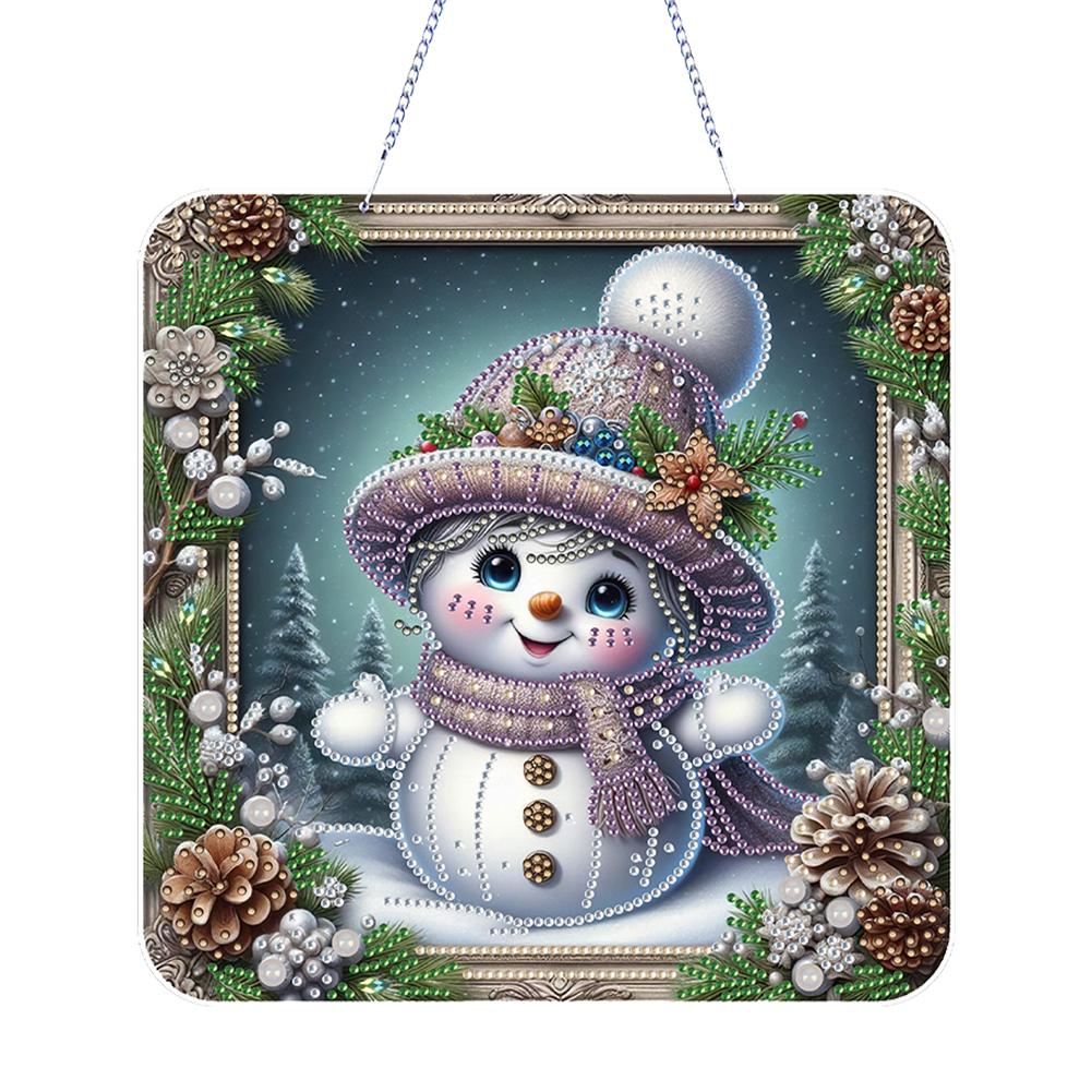 2D Flat DIY Rhinestone Diamond Art Window Pendants Diamond Painting Set Double-sided Printing Home Wall Decoration Crafts