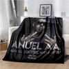 Anuel AA Rapper Hip Hop Singer Blanket Sofa Office Hiking Picnic Super Soft Quilt Fashion Flannel Throws Blanket Birthday Gift