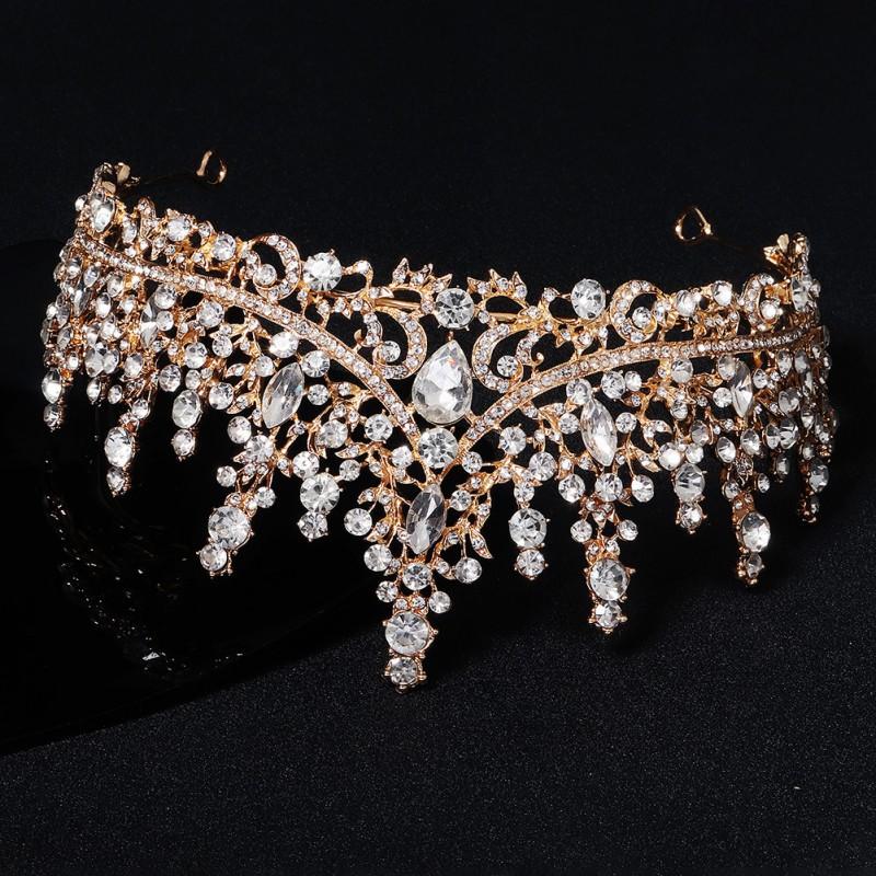 Luxury Atmospheric Princess Crown High Inlaid Queen Hair Bride Headwear