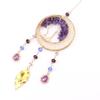Handmade Sunlight Crystal Dream Catcher: Rainbow Wind Chime Pendant for Girl's Room Gift
