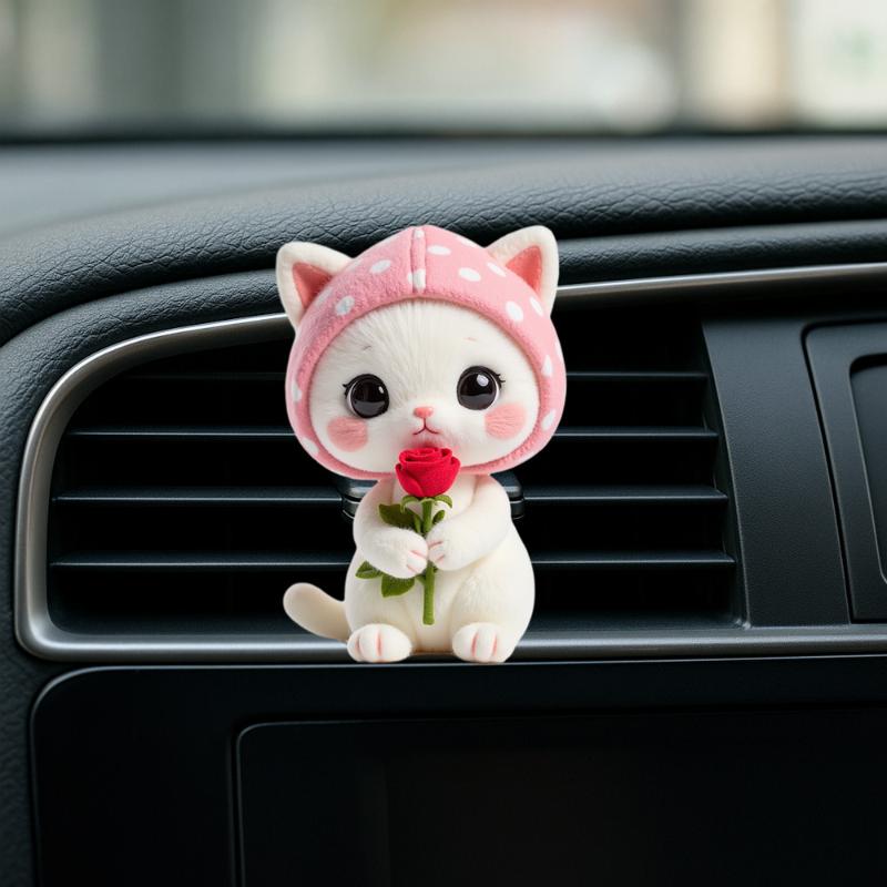 2D Acrylic Perfume Diffuser Car Air Freshener Clip Car Air Conditioning Vent Decoration Car Interior Aromatherapy Clip