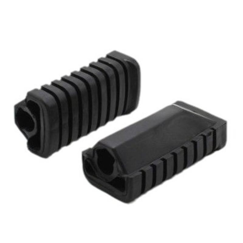Motorcycle Footrests - A Pair of Rubber Anti-slip Footrest Covers for Honda WY125 - Universal Size Suitable for Street Bikes and