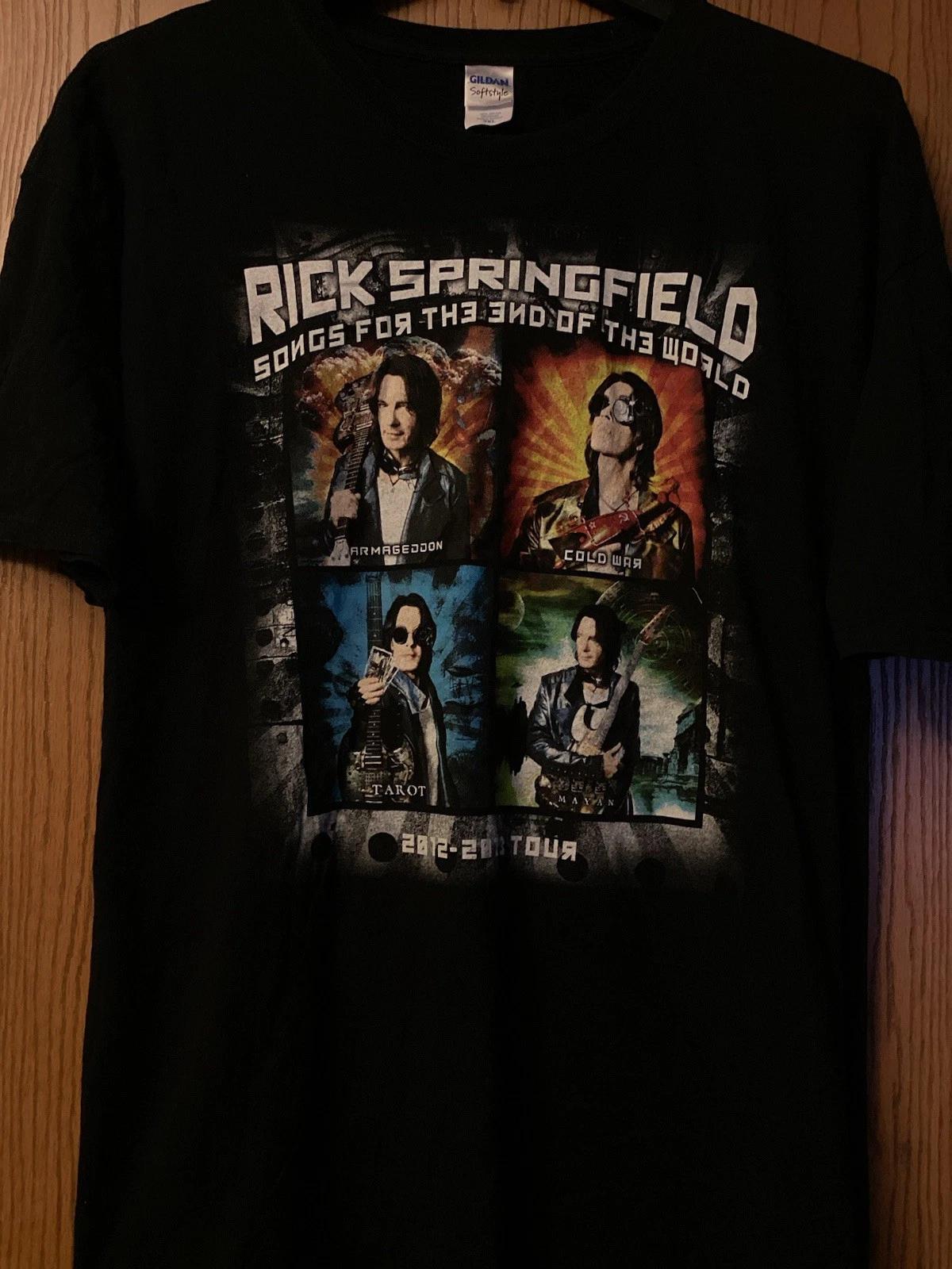 

Rick Springfield - “Songs For The End Of The World” - 2012-13 Black Shirt - 3XL S