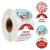 500 Christmas Cartoon Stickers/Roll for Holiday Decoration, Gift Wrapping, and Kids