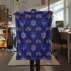 1PC Hanukkah Print Flannel Blanket, High quality All Seasons, Home Decor, Warmth and Comfort, Perfect for Christmas Gifts