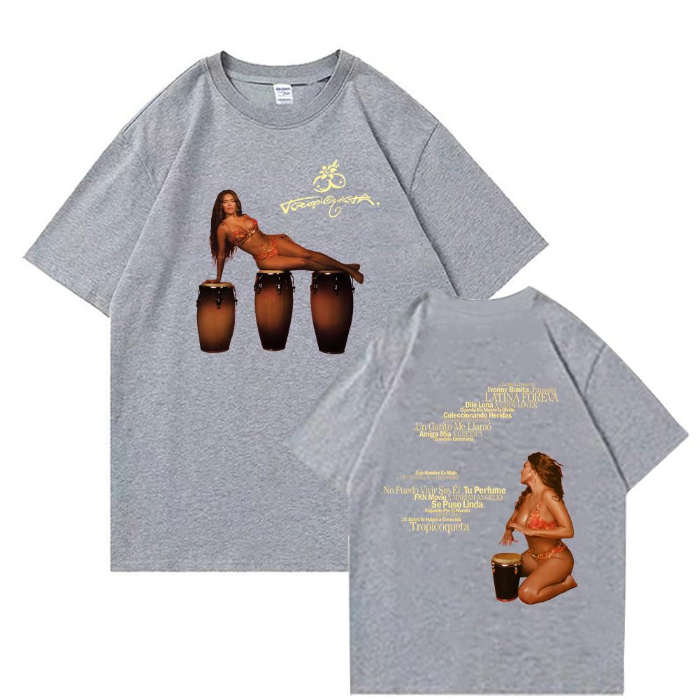 Karol G T-Shirt Karol G Tropicoqueta New Graphic Tees Cotton High Quality Soft Clothing Casual Women Men Summer Breathable Tops