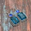 Swiss Blue Topaz, Gemstone Handmade Solid 925 Sterling Silver Jewelry Earring