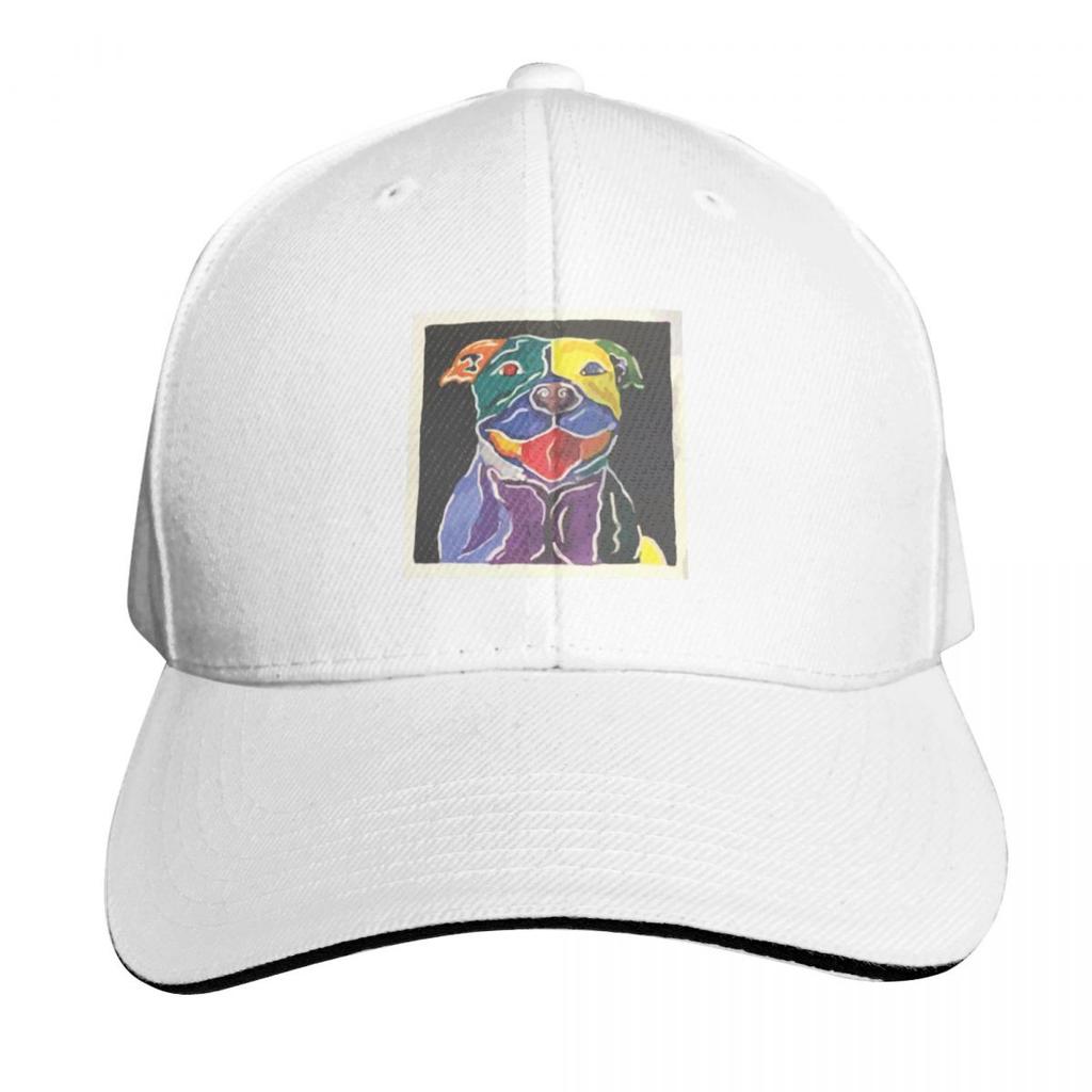 Happy Pitbull Baseball Cap Golf Hat Unisex summer hat hiking hat Kids Baseball Unisex Womens