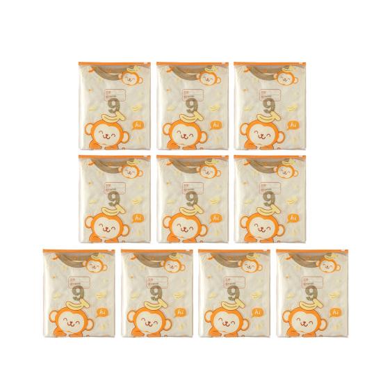 10PCS Storage Bag Transparent Zippered Storage Bag with Writing Label Area Moisture Resistant Organization Bag for Home Travel Packing