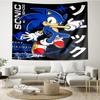 Sonic Print Tapestry, Backdrop, Easy Setup, Ideal for Bedroom, Office & Living Room, with Aesthetic Wall Hanging Decor.