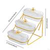 Fruit Basket Bowl Fruits Holder 3 Tier Versatile with Metal Stand Serving Tray for