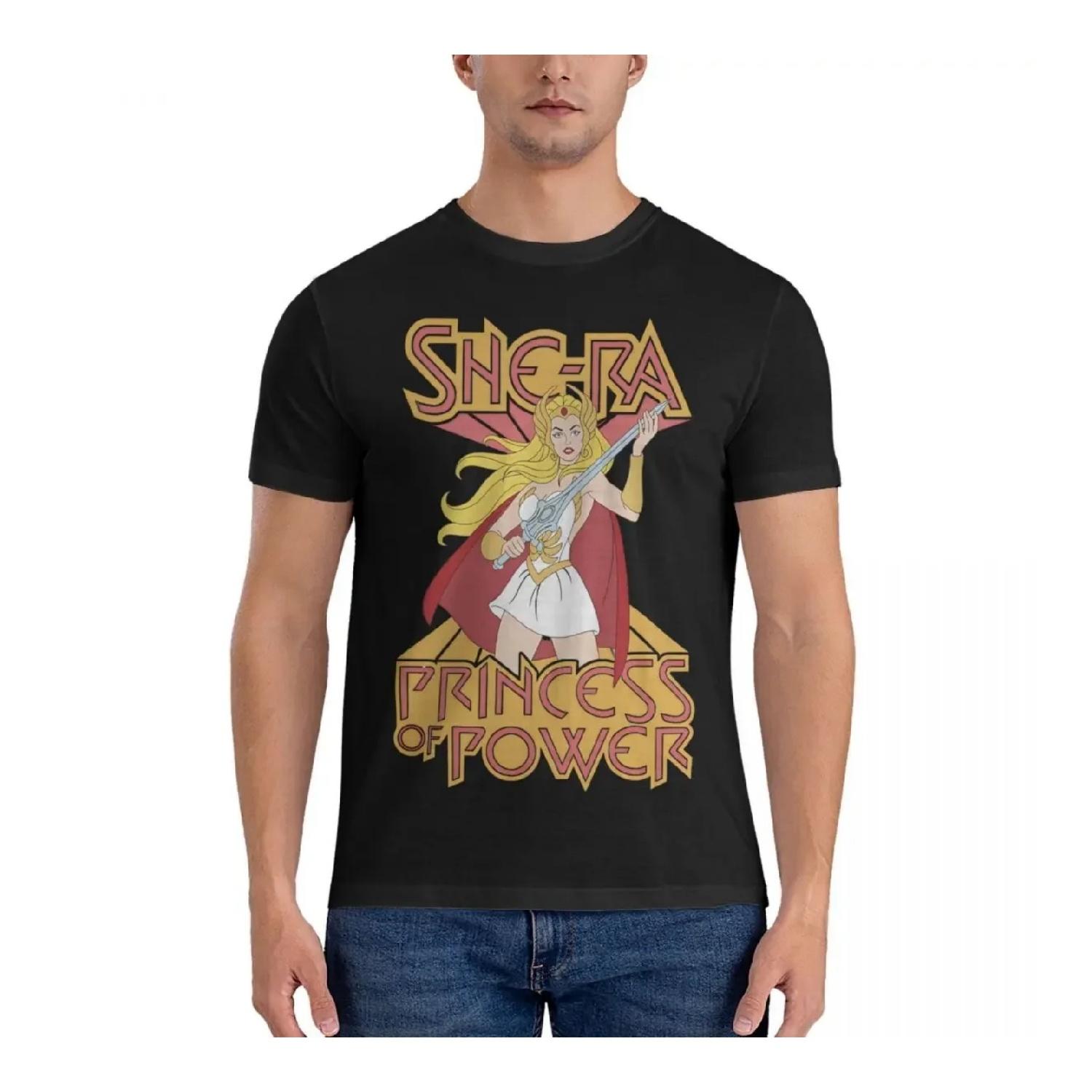 

Men Sweatshirt T Shirt She Ra Princess of Power Pure Cotton Clothing Vintage Short Sleeve Round Neck Tees Graphic T-Shirts XXXL чорний