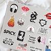 50 Smut Bookish Stickers DIY Decorative Guitar Laptop Suitcase DIY Waterproof Stickers