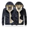 Winter Silver Fox Fleece Suit Men's Hooded Plus Fleece Sweater Plus Fleece Suit Fashion Casual Clothing Men