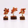 Carnelian Gemstone Tree With Wood Base 15 Stones