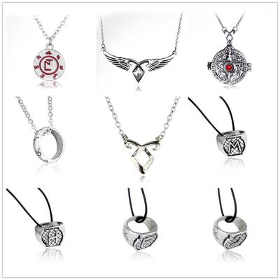 Movie City of Bones Pendant Necklace Angelic Forces Power Rune The Mortal Instruments Shadow Hunter Statement Necklace Jewelry