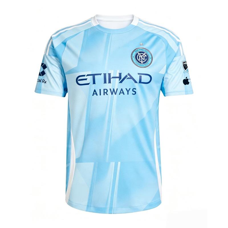 26‑27 Maglia da Calcio Home New York City FC Manica Corta Asciugatura Rapida Maglia da Calcio Versione Fan Uniforme Sportiva Moto