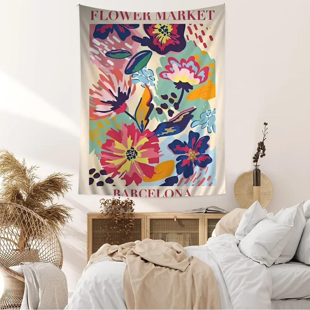 Matisse Abstract Art Flower Anime Tapestry Hanging Tarot Hippie Wall Rugs Dorm Wall Hanging Sheets