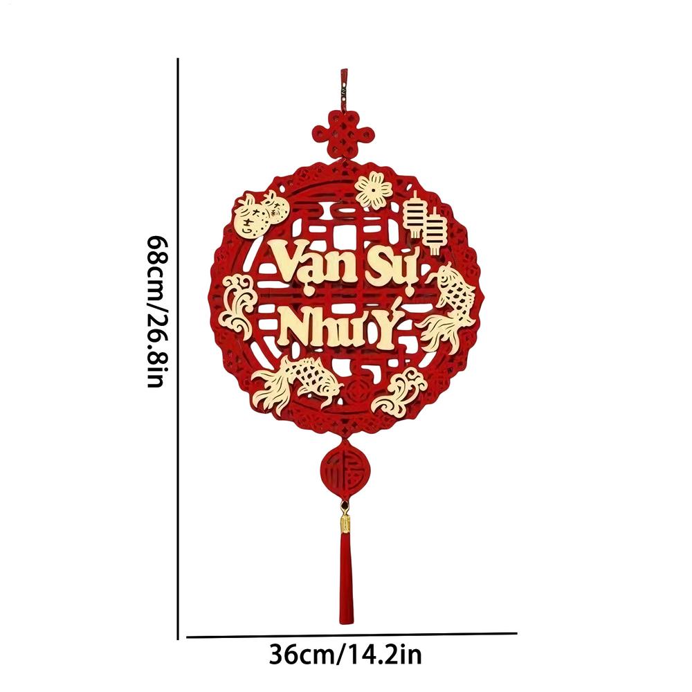 2026 Vietnamese Decoraties Muur Couplets Decoraties Festival Hangers met Kwast voor Huis Woonkamer Festival Evenementen