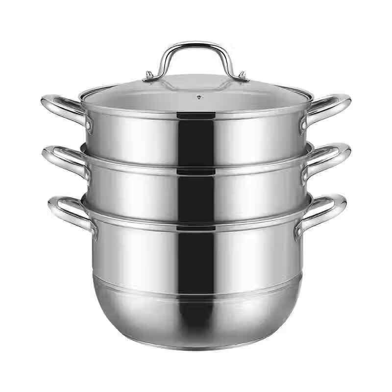 DESLON Multi-purpose 3-Layer Stainless Steel Steamer Pot