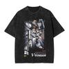 Anime Mobile Suit Gundam Harajuku Washed Vintage Vintage T-Shirt Cotton Men Streetwear Oversized Women Short Sleeve