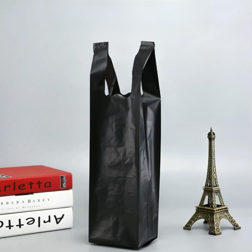 Plastic Handbag Single Double Wine Bottle Storage Sack Halloween Thanksgiving Wedding Gift Packaging Pouch Champagne Beverage Universal White Vest Bag
