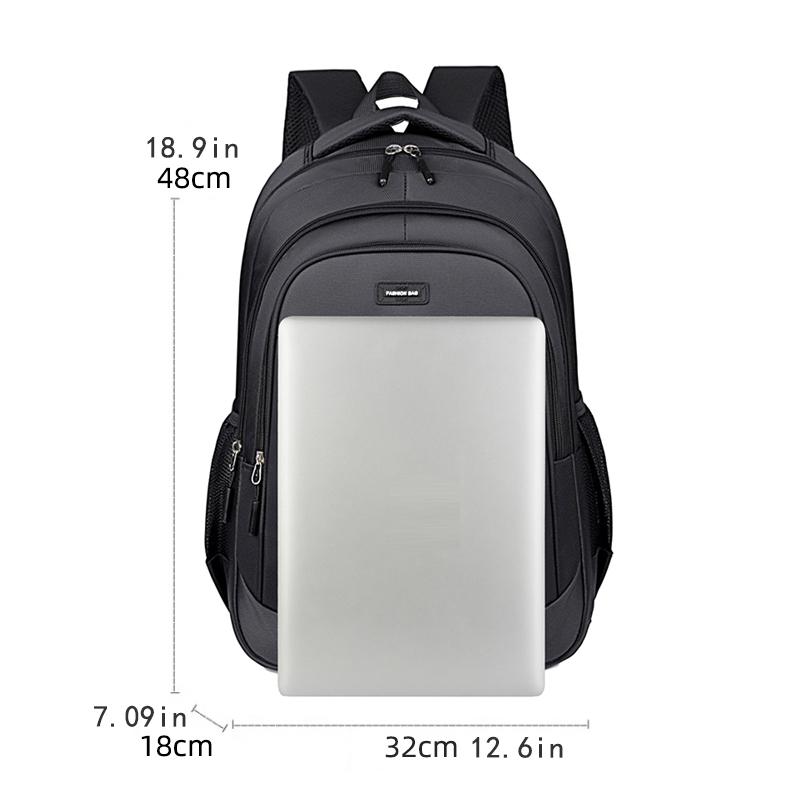 Men'S Large-Capacity Backpack, Fashionable Laptop Bag, Suitable For Travel And Business, Equipped With Secure Zipper Closure And