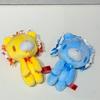 NEW 10CM Gloomy Bloody Bear Headdress Plush Toy Keychain Cute Blood-themed Bear Toy Stuffed Doll Bag Pendant Keyring Gift