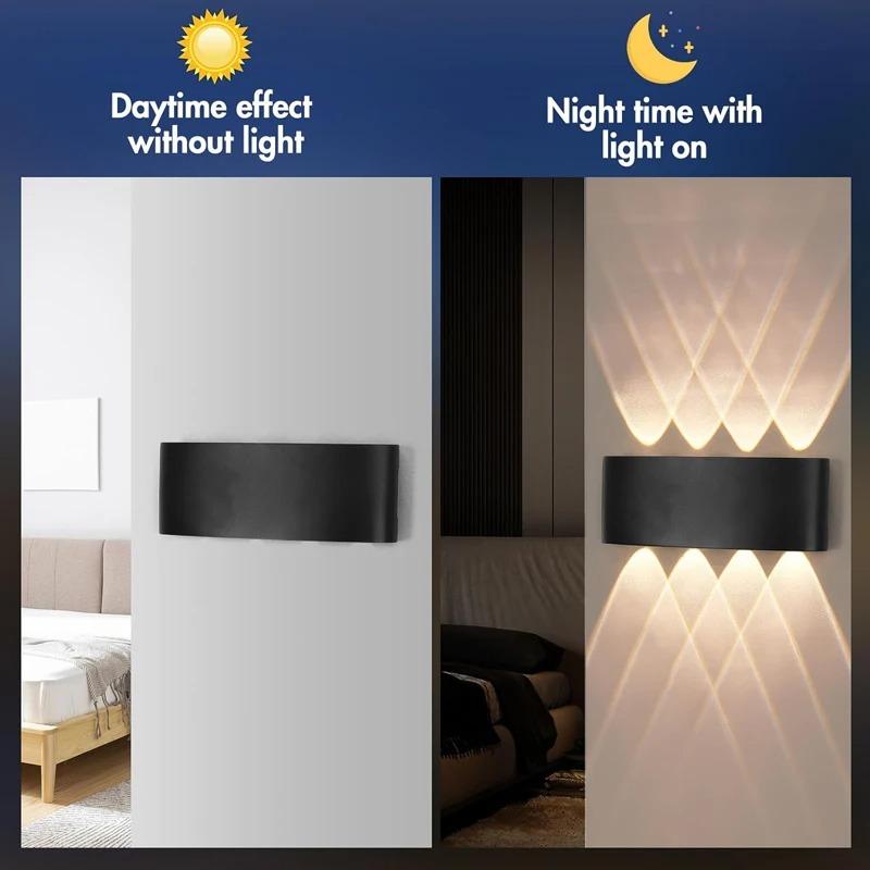 Aluminum Interior Wall Light IP65 Waterproof LED Wall Lamp Outdoor Garden Lighting for Bedroom Living Room Loft Stairs Balcony Decor